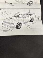 MPC Nova Street Machine 1-0762 Chevy Instructions Original 1978 1979 1985 Car