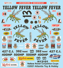 Atlantis Models 13101 1:25 Yellow Fever Competition Coupe Plastic Model Kit