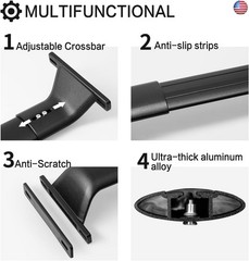 KNGEARZ 260lb Side Rails Roof Rack Cross Bars Fit for 2022-2024 Jeep Grand