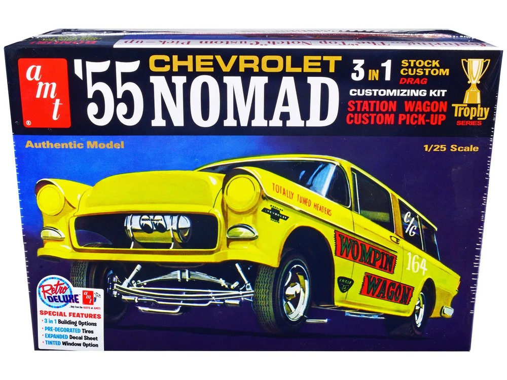 Skill 2 Model Kit 1955 Chevrolet Nomad 3-in-1 Kit “Trophy Series” 1/25 Scale Mod