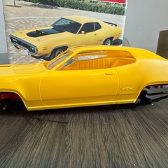 Revell ’71 Plymouth GTX Model Kit PARTIALLY BUILT & PAINTED