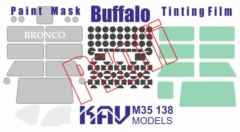 1:35 Paint Mask Canopy for scale model Buffalo MPCV Bronco CB35100 CB35101