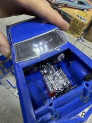 1967 Pontiac GTO, MPC, 1/25 Partially Assembled Blue Model Car