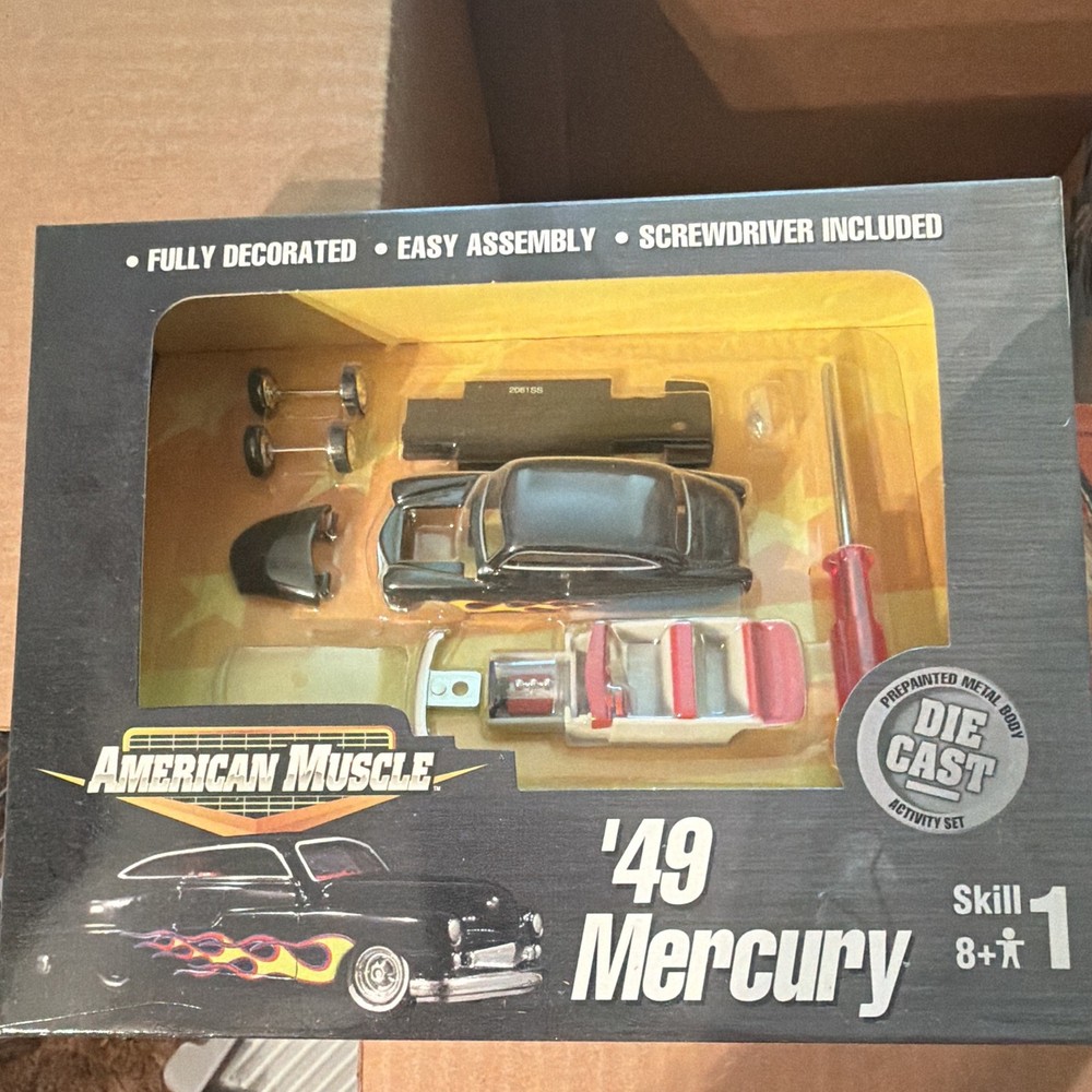 American Muscle ’49 Mercury Diecast Model Kit Easy Assembly Skill 1