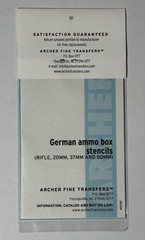 Archer AR35300B 1/35 Scale German Ammo Box Stencils for Rifle/20mm/37mm/50mm Box