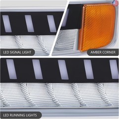 DNA MOTORING Pair Sequential Start Up LED DRL Turn Signal Bumper Lights