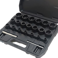 22Pcs Bolt Nut Extractor Set Metric 8-27Mm Impact Lug Removal Tool 1/2″ and 3/8″