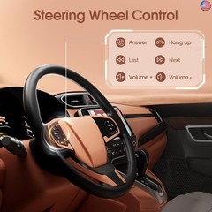 Double Din Car Stereo, 10.1″ HD Touchscreen with Wireless Apple Carplay &