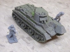 MIR / Roco Minitank Compatible WWII Russian bT-7 & Airfix Soldiers Lot#7410B©