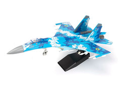 1/72 Scale Ukrainian Su-27 Flanker B Fighter Model Plastic Painted Unassembled