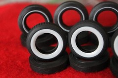 TIRES( 8 ) BEAUTIFUL F/STONE SUPREME( CLASSIC WIDE &PIN WHITE/WALLS ) 1/25 SCALE