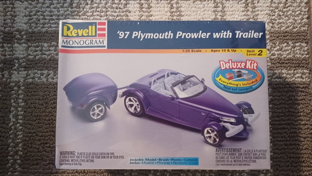 Revell Monogram ’97 Plymouth Prowler w/Trailer Deluxe Model Kit Sealed Box