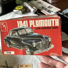1980s AMT 1941 Plymouth Mayflower Coupe Plastic Model Kit Built