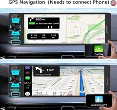 Single Din Car Radio, Touchscreen Car Stereo for Wireless and Wired Apple