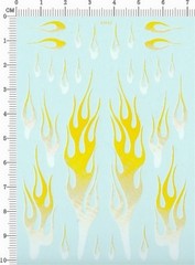 Detail Up Flame Markings different scale size Model Water Slide Decal Yellow S