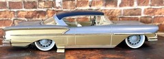 Resin 22 In. “Artillery” Restomod Wheels, W/ One Inch Whitewalls,1/24 1/25 Scale