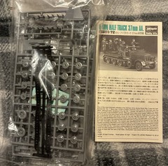 Hasegawa 8 Ton Half-Track w/37mm AA Gun. 1/72. #31118.