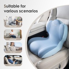 FLORICH Memory Foam Truck Seat Cushion,Car Seat Cushion and Lumbar Support Pillo