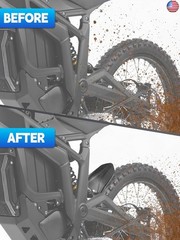 Rear Wheel Fender for Talaria Sting,Carbon Fiber Pattern Motorcycle Back