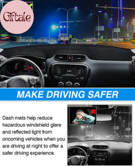 Dashboard Cover Compatible with Kia Soul 2014-2019 Accessories Dash Cover Mat No