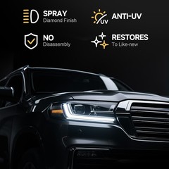 Toretark Headlight Restoration Kit – No-Sanding, Restore Yellow Foggy Headlight