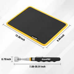 Magnetic Tool Mat 2-Pack, Non-Slip Magnetic Tool Organizer & Telescoping, Heavy-