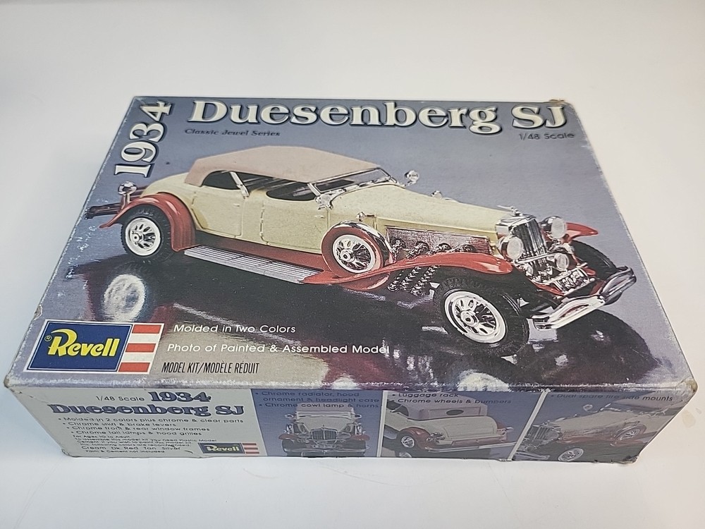 Revell 1934 Duesenberg Model Kit 1:48 Scale 1977 Vintage Partially Assembled