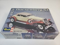 Revell 1934 Duesenberg Model Kit 1:48 Scale 1977 Vintage Partially Assembled