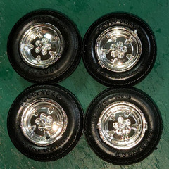 CUSTOM CHROME MAG WHEELS GOODYEAR POLYGLAS GT L60-15 TIRES FORD MUSTANG MACH 1