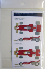 Decalpool 1/20 Lotus 72C F1 Gold Leaf Team 1970 Decal Sheet DP065 for Ebbro kit