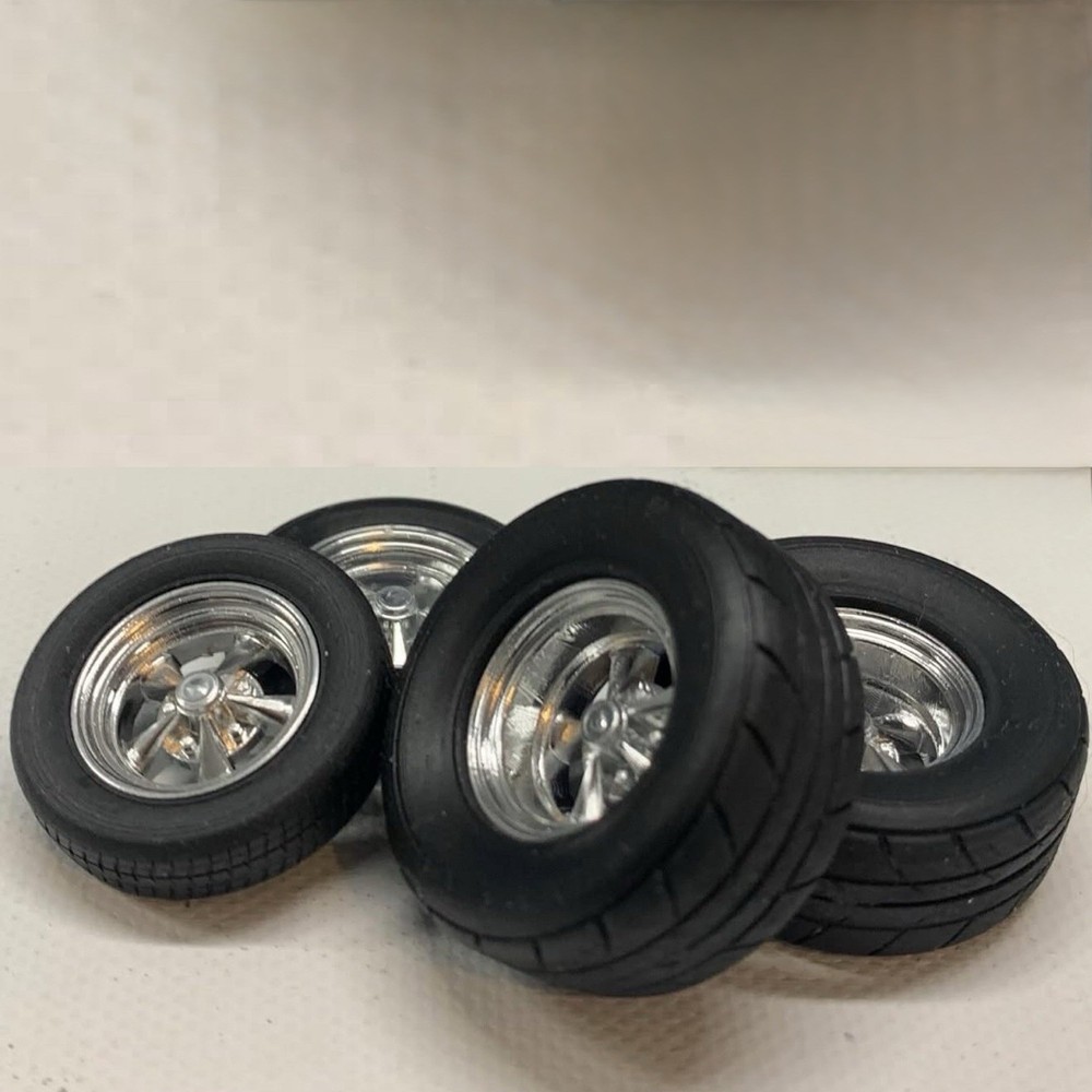 1:64 17” Cragar style wheels On MT Street Rear Tires. Car Not Included