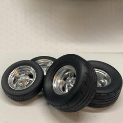1:64 17” Cragar style wheels On MT Street Rear Tires. Car Not Included