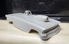 1/24 scale resin 3d printed 1966 Nova Roadster body slot car model