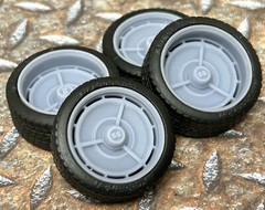 Resin 21/20-inch “1964 Impala” Wheels and Tires 1/24 1/25 scale
