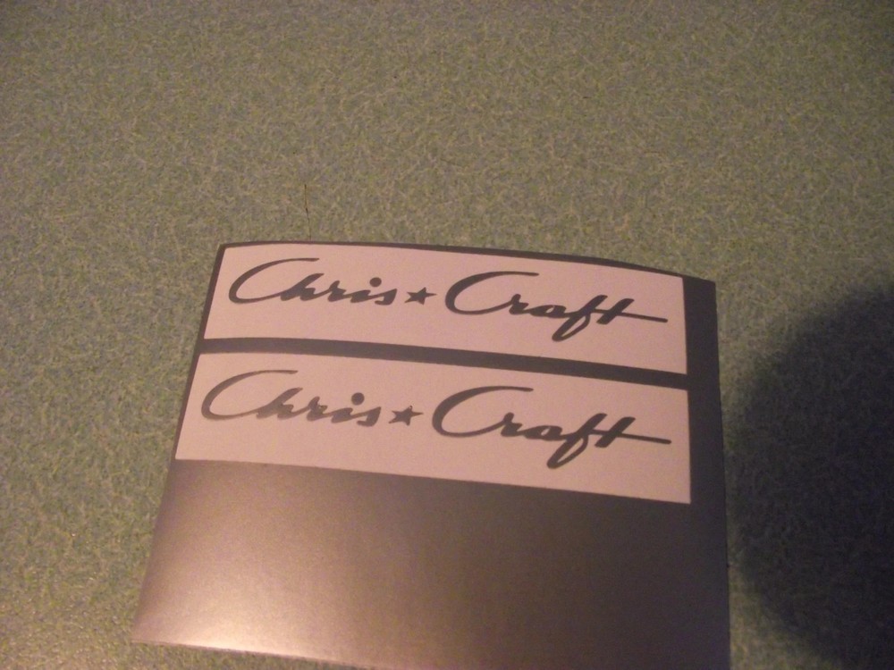 CHRIS CRAFT NEW STYLE VINYL DECALS FOR DUMAS MODEL WOODEN 2 1/2 ” X 1/2