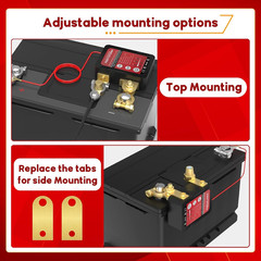 12V 24V 250A Black Remote Battery Disconnect Switch Remote Kill Switch for Car,
