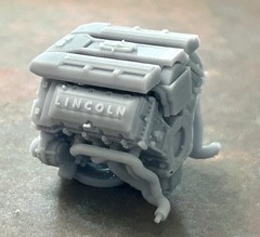 Resin “Lincoln 5.0” Modern Engine for scale model cars, 1/24 1/25