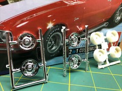 68 Chevy Camaro Z/28 Rally Wheels W Back Halves 1:25 AMT Search LBR Model Parts