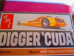 🔥2009 AMT 602 Plymouth HEMI Digger Cuda Dragster 1:25 BAGS SEALED 2008 ISSUE
