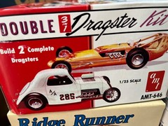 AMT 646 Double Dragster Fiat Tropolino KIT 1:25 MODEL CAR MOUNTAIN niob