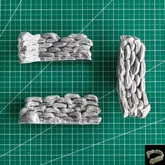 1/35 Scale Die-Cast Resin Model Assembled Kit Sandbag Pile Model Scene Model …