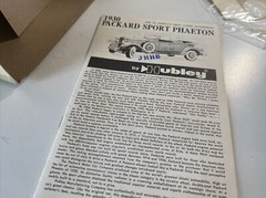 Hubley 1930 Packard Sport Phaeton Unbuilt Kit #4859-600