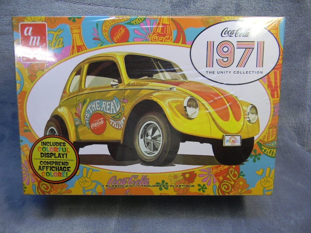 1/25 SCALE AMT 1971 VW COCA-COLA SUPERBUG GASSER YELLOW MODEL KIT-SEALED!!