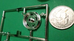 57 1957 Chevy Bel Air 1/25 Large Chrome Halibrand Sebring Rim Wheel Skinny Tires