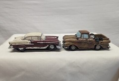 Vintage resin 55 Chevy & Dodge truck