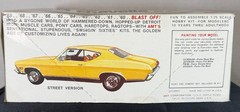 Vintage 1969 Chevy Chevelle SS 396 Built Model Partial Paint Extra Parts Box