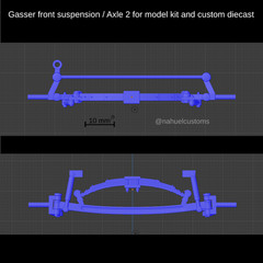 1:25-1:24 Scale Gasser Front Axle Kit