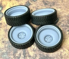 Resin 24-Scale Inch Smoothie model car wheels/tires, 1/24 1/25, Detroit Wheels