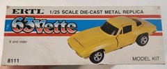 Ertl ’63 Vette (Corvette) Die-cast Model Car Kit 1:25 Scale