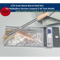 1/35 Scale German Leopard 2 A6 Tank Metal Barrel Shell for HobbyBoss Model 82403